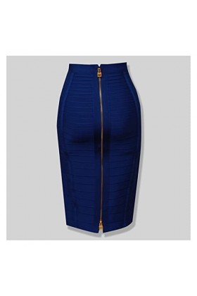 Girl Sexy Baldoyant Longueur du Genou Back Fermeture à glissière Bandage Jupe Femme Club Terminer Pargy Jupe de Mode Color :