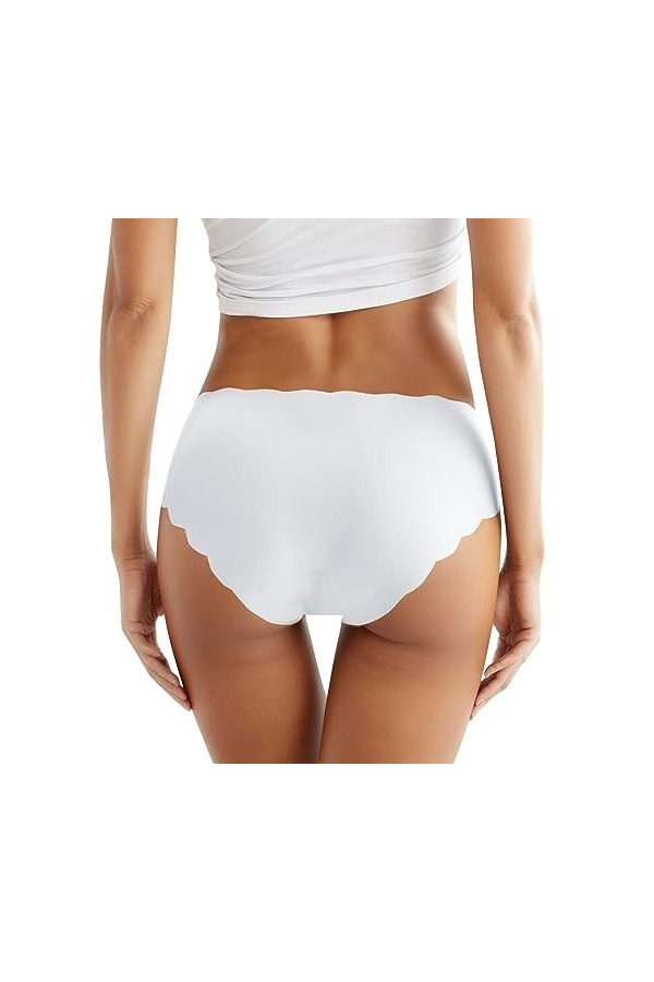 Culotte sans Couture Femme,Strings sans Couture pour Femmes String No Show Haute Waisted Stretch Respirable Culotte Sexy Stri