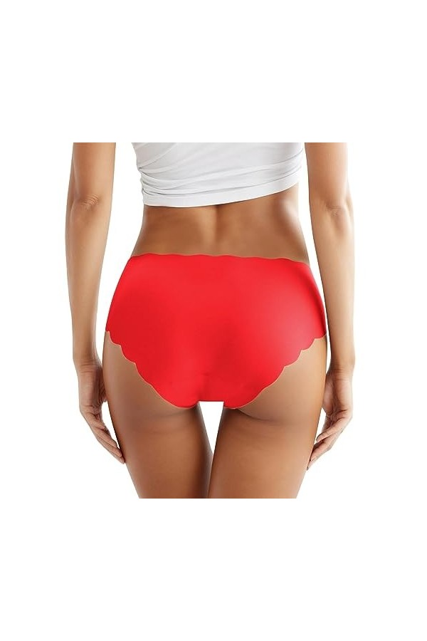 Culotte sans Couture Femme,Strings sans Couture pour Femmes String No Show Haute Waisted Stretch Respirable Culotte Sexy Stri