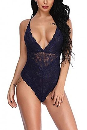 RWRAPS sous-vêtements pour Dames Collants en Dentelle Sexy Coutures en Dentelle Pyjama Une pièce Confortable sous-vêtements c