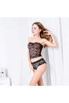 Ensembles de Robes Lingerie Sexy Chaude Lingerie Sexy Ensemble Haut et Culotte sous-vêtements en Dentelle pour Femmes Ny661w