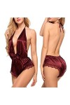 Costumes Ensembles de vêtements de Nuit et de Robes pour Femmes Lingerie Sexy, Pyjamas Sexy, Lingerie Sexy Noir X Rouge X 