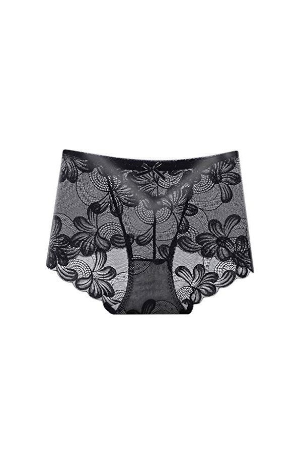 Luckywaqng Culotte sexy taille basse pour femme - Ouverte plus - Ensemble de lingerie en dentelle, lilas, XXL