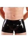 IDOBLO Fait À La Main Black Man Latex Rubber Boxer Shorts avec Entrejambe Codpiece Underwear,Vert,3XL