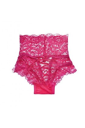 OQHAIR Lingerie Incroyable Sexy Culottes Femmes Taille Haute Dentelle Strings et G Strings sous-Vêtements Dames Évider Slip I