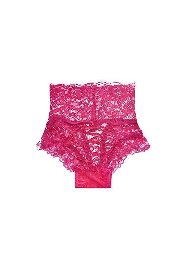 OQHAIR Lingerie Incroyable Sexy Culottes Femmes Taille Haute Dentelle Strings et G Strings sous-Vêtements Dames Évider Slip I