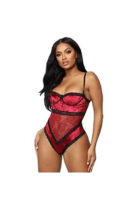Femmes Sexy Teddy Lingerie Sexy sous-Vêtements Teddy Corset Femmes Dentelle Perspective Lingerie Porno Sex Costume Sexi Babyd