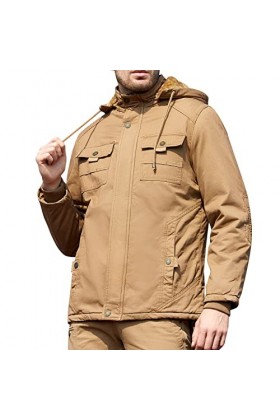 Veste pour homme - Veste de ski - 5XL - Solide - En tricot fin - Col montant - Fermeture éclair - Veste courte - Fermeture éc