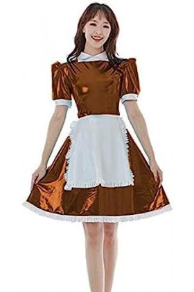 17 Colors Ladies Maid Cosplay Dress Fancy Lolita Dress+Apron,Green,Small