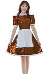 17 Colors Ladies Maid Cosplay Dress Fancy Lolita Dress+Apron,Green,Small