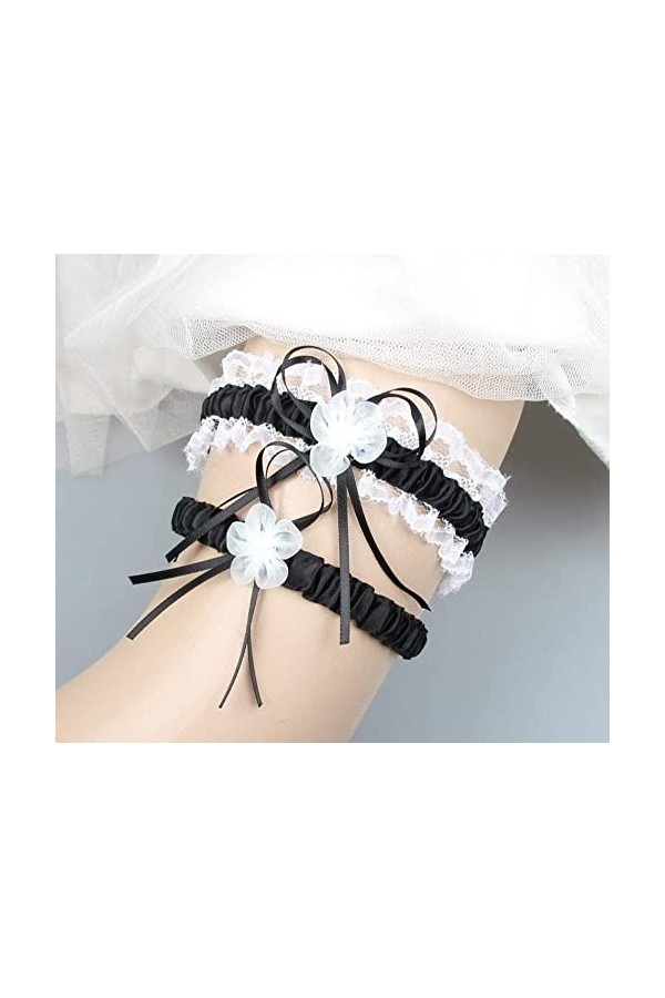 BAtlam Jarretière personnalisée, Accessoires de Mariage Nuptiale jarretière-Crimson_Taille Unique, Cadeaux de Mariage pour ja