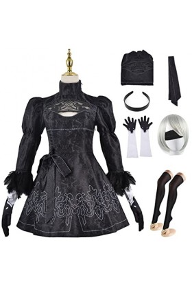 Foanja Automata Déguisement Femme Cosplay NieR YoRHa No.2 Robots Sexy Uniforme Complet Halloween Carnaval Pâques Epiphany Ann