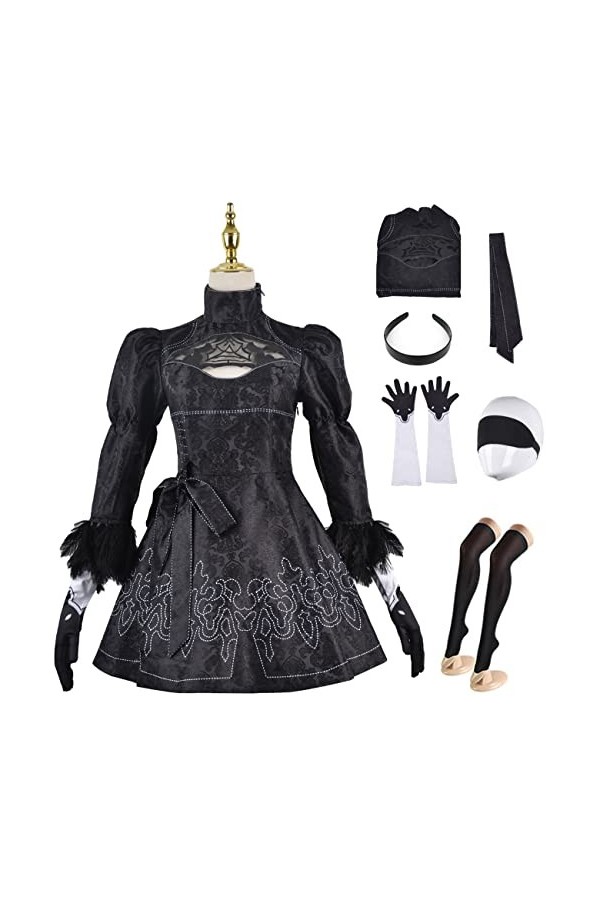 Foanja Automata Déguisement Femme Cosplay NieR YoRHa No.2 Robots Sexy Uniforme Complet Halloween Carnaval Pâques Epiphany Ann