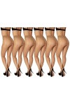 BANANALU 20 Den Ouvert Collants à Entrejambe ouverte, Bronze clair - Lot de 6, XL