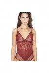 Generico BODY EN DENTELLE TRANSPARENTE ROUGE TOILE INSTINCT, rouge, M