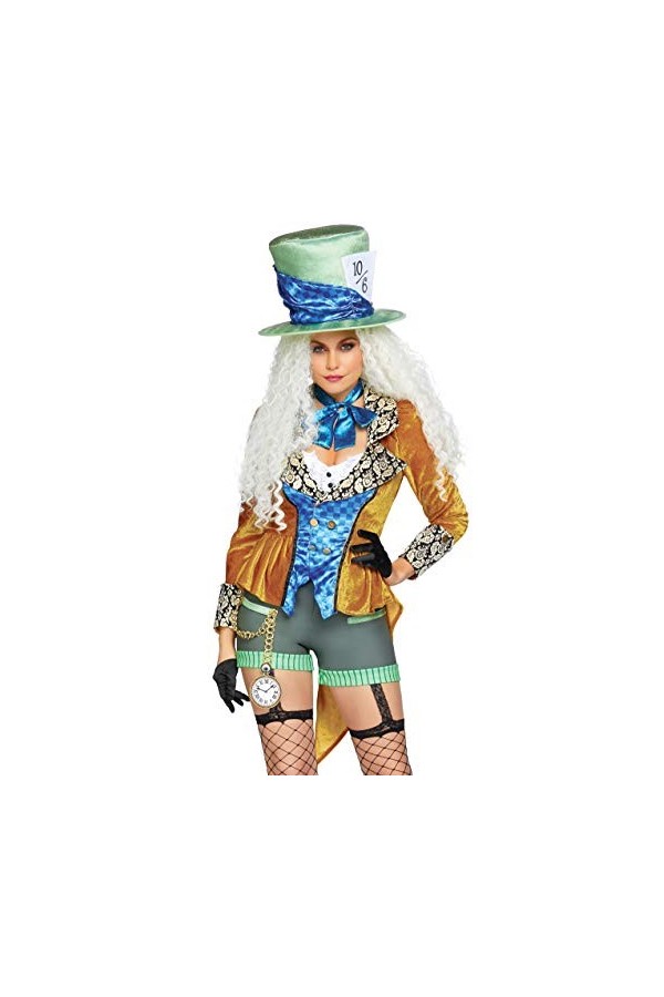 Leg Avenue Classic Mad Hatter Costumes Taille Adulte, Multicolore, L pour Femmes