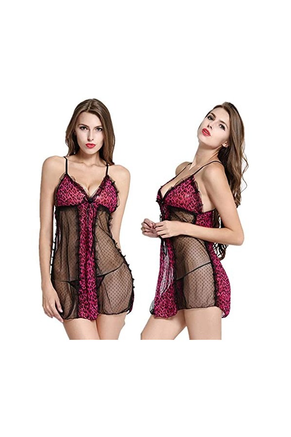 OQHAIR sous-vêtements érotiques Lingerie Sexy Lingerie Sexy en épissage léopard Hot Women Sexy Costumes sous-vêtements Exotiq