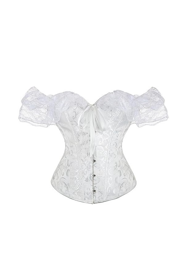 ZTIANEF Ouvrir lentrejambeSexy corset à une épaule lingerie nœud sculpter sangle fendue, noir, M