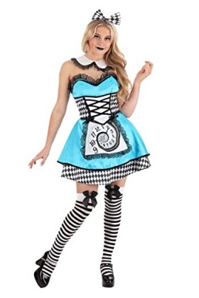 Womens Sexy Dark Alice Fancy Dress Costume for Women Large
