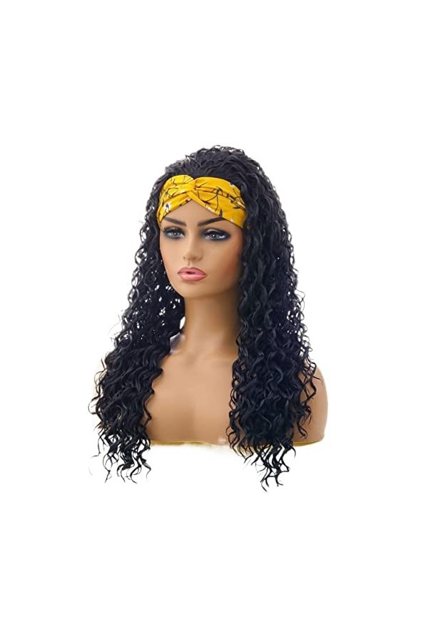 DUNEL Wigs Hair For Women Shoulder Length Water Wave Wigs With Headband Greyblue Smooth Halloween Party Costume Cosplay Wig B