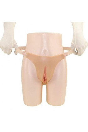 Tex-Eorey Cacher Gaff Panty Silicone Faux Viginal Thong Fesses Lifter Hip Enhancer Panties Sexy Silicone Shapewear sous-vêtem