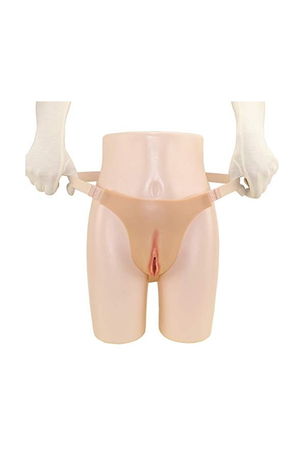 Tex-Eorey Cacher Gaff Panty Silicone Faux Viginal Thong Fesses Lifter Hip Enhancer Panties Sexy Silicone Shapewear sous-vêtem