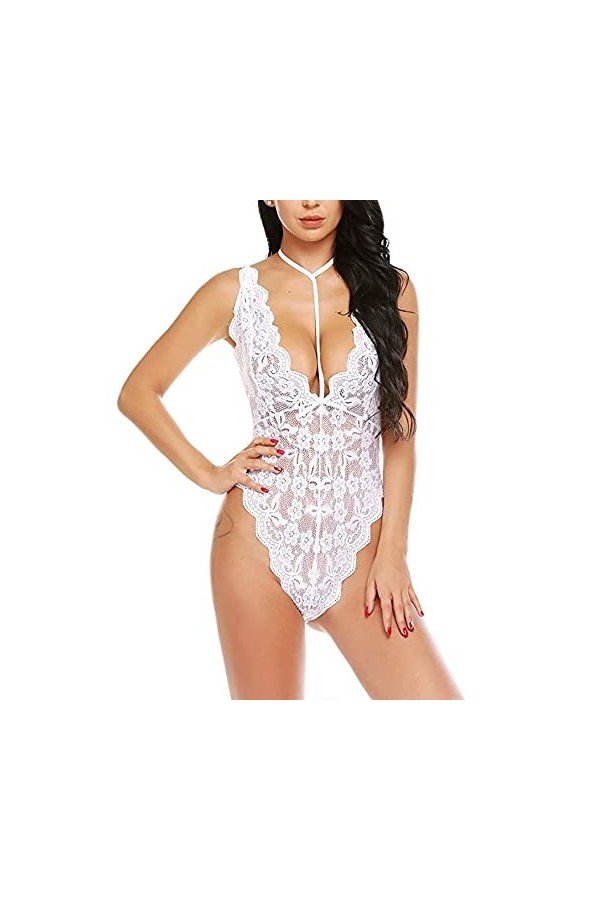 RWRAPS Sous-vêtements confortables une pièce sexy en forme de V imprimés multicolores sous-vêtements créatifs couleur : viol