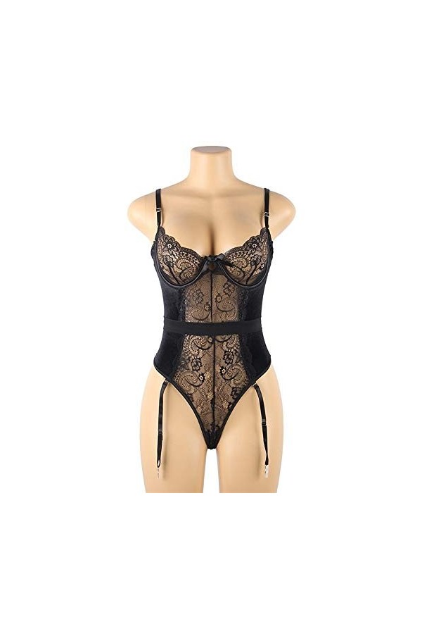 RWRAPS sous-vêtements surdimensionnés, Combinaison Sexy à Bretelles avec Jarretelles et sous-vêtements créatifs à Armatures 