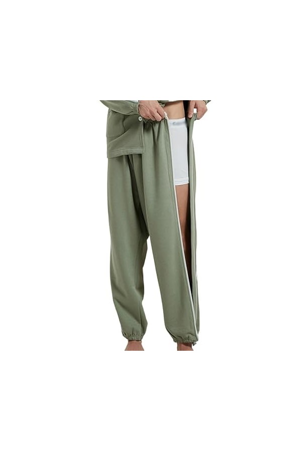 Pantalon Post Opératoire pour Hommes Accès par Boutons-Pression sur Les Côtés Gauche et Droit Coton Respirant Récupération C