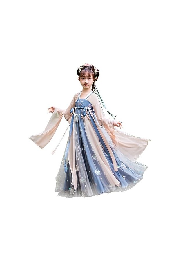 Novaray Costume chinois pour enfants, costume traditionnel chinois Tang Costume Hanfu Femmes Robes pour jeux de rôle, cosplay