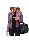 Fjnbbiot Veste Ample En Cuir Pu Pour Femme, Veste En Faux Cuir Souple, Manteau De Motard De Rue, Vêtements Dextérieur Décont