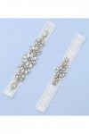 BAtlam Jarretière personnalisée, Accessoires de Mariage Nuptiale Strass Dentelle Jambe Boucle porte-jarretelles-THS464_5pcs, 