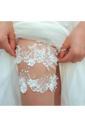 Lingerie Mariage Cadeau Fête Accessoires Sexy Dentelle Jambe Jarretière Femmes Élastique en Cuir Jambe Anneau Jarretière BY36