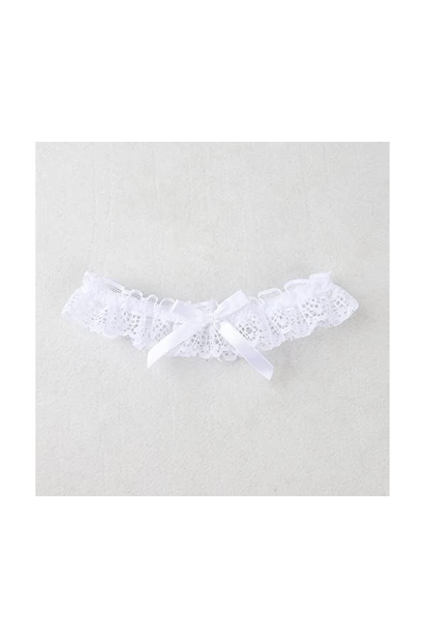 EXENXA Femmes Sexy Bow Lace Leg Ring Lingerie Floral Jarretières Ceinture Bowknot Leg Loop Couleur : A, Taille : Taille Uniq