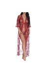 Lingerie Sexy sous-Vêtements Sexy Lingerie pour Femmes Robe Longue en Dentelle Sexy Robe Transparente Voir à Travers la Robe 