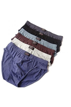 XKUN Slip Homme 6 Packs Hommes Coton Respirant Grand Taille Taille Grasse Taille-Ab00080,4XL