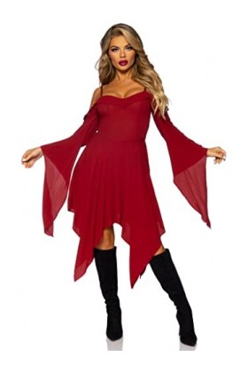 Leg Avenue Cotton gauze bell sleeved peasant dress.