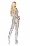 Leg Avenue Laser cut metallic catsuit