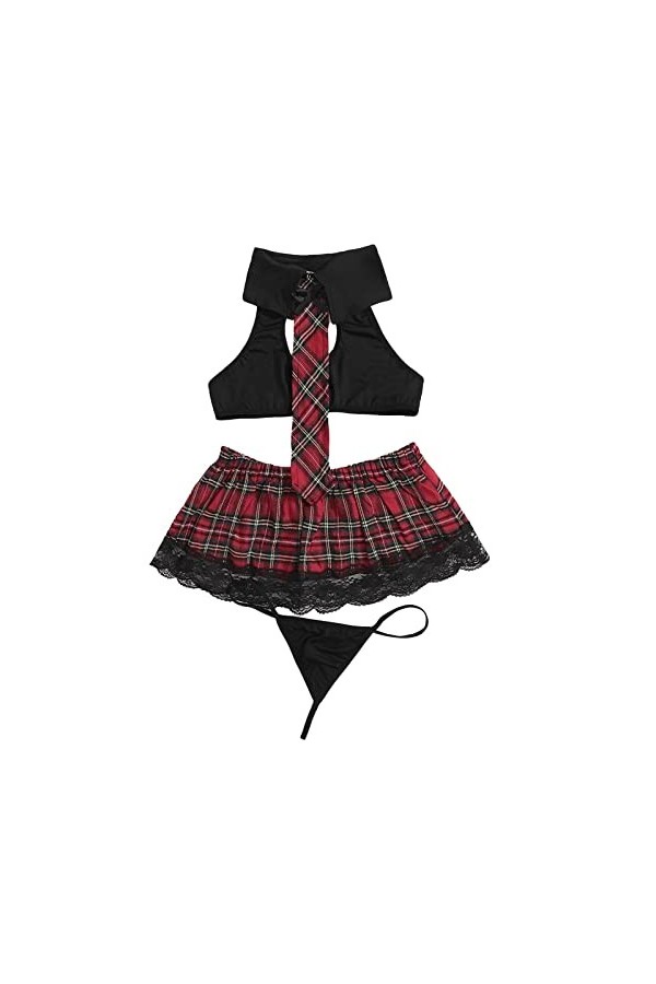 sous-vêtements Sexy pour Femme - Lingerie Sexy - sous-vêtements pour Femme - Soutien-Gorge ajouré - Slip en Dentelle Transpar