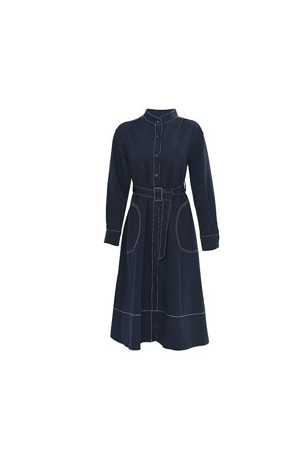 FAIRZ Automne manches longues Simple Trench Coat Outwear dames manteau dames vêtements à la mode femmes coupe-vent Color : N