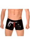 IDOBLO Latex Caoutchouc Noir Shorts pour Hommes Rouge Embellissement Fête Jeu De Rôle Piscine Plage Main Personnalisé 0.4mm,N