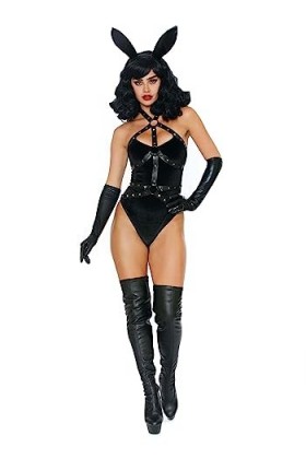 Dreamgirl Bad Girl Costume de lapin pour femme Noir Taille XL