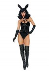 Dreamgirl Bad Girl Costume de lapin pour femme Noir Taille XL