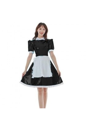 JQYTEN Halloween Sissy French Costume For Women Gothic Lolita Dress Sexy Anime Cosplay Short Sleeve Maid Uniform Plus Size