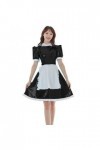 JQYTEN Halloween Sissy French Costume For Women Gothic Lolita Dress Sexy Anime Cosplay Short Sleeve Maid Uniform Plus Size