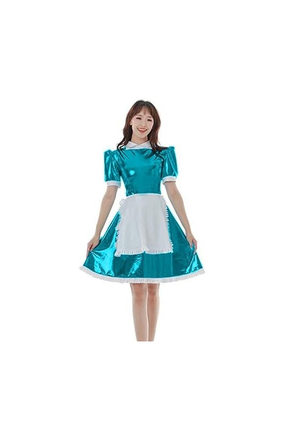 JQYTEN Halloween Sissy French Costume For Women Gothic Lolita Dress Sexy Anime Cosplay Short Sleeve Maid Uniform Plus Size