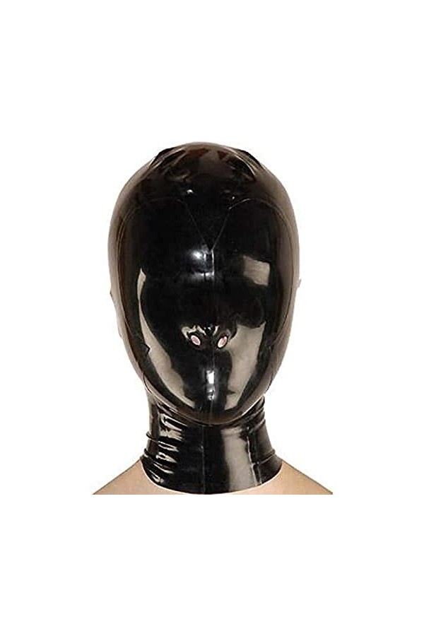 Masque En Latex Capuche En Caoutchouc Noir Avec Fermeture À Glissière Au Dos Catsuit Party Wear Costumes,Noir,Petit