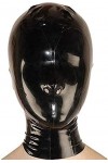 Masque En Latex Capuche En Caoutchouc Noir Avec Fermeture À Glissière Au Dos Catsuit Party Wear Costumes,Noir,Petit