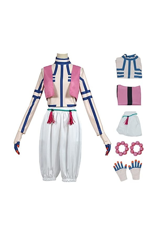 Foanja Hakuji Déguisement Homme Cosplay Demon Slayer Twelve Kizuki Hakuji Uniforme Complet pour Adulte Halloween Carnaval Ann
