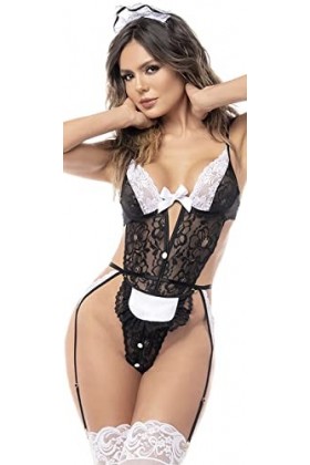 Mapalé by Espiral Mapale Costume de soubrette française 2 pièces pour femme, conforme à limage., S/M